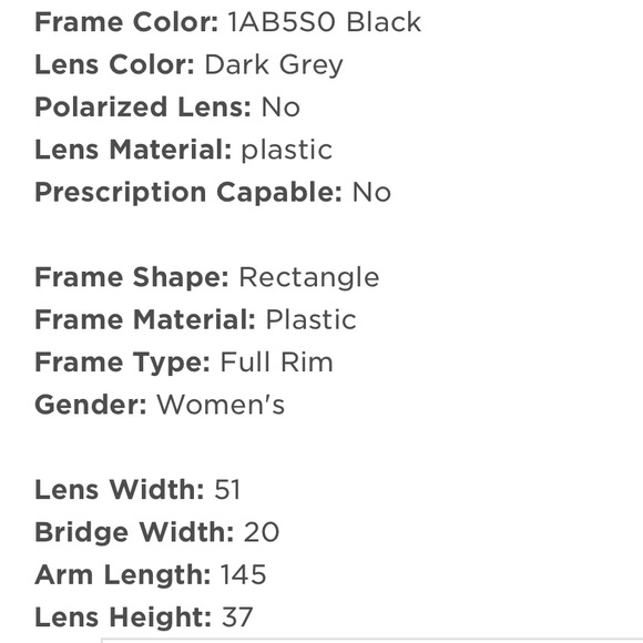 NEW Prada PR 17WF 1AB5S0 Black
Rectangle Unisex Sunglasses - Picture 13 of 14